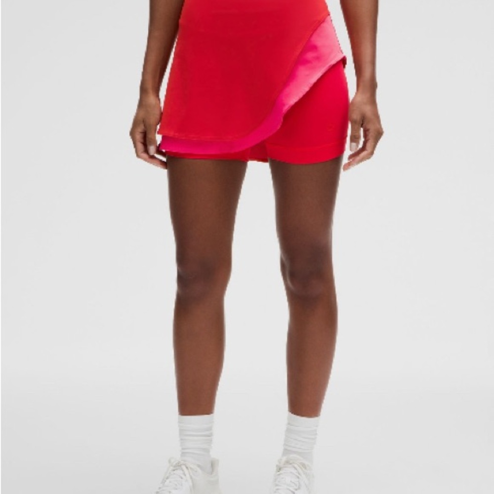 Lululemon Asymmetrical Layered High Rise Tennis Skirt with Built in Shorts